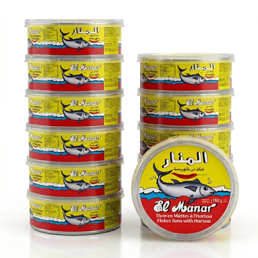 El_Manar_flacke-tuna-with_harissa_10x160g_Cans