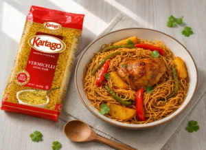 tunisian vermicelli chicken vegetables dwida mfawra authentic recipe kartago